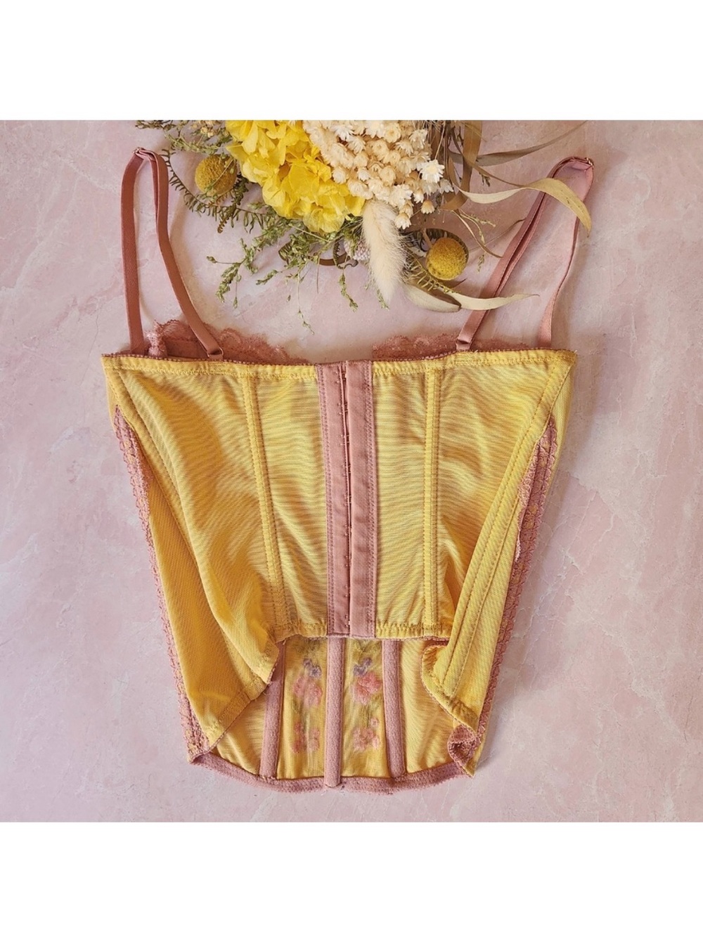 NEW Urban Outfitters Out From Under Divine Modern Love Embroidered Corset - Picture 7 of 7